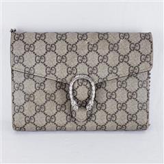 Gucci 401231 Dionysus wallet on chain GG Supreme Beige Shoulder